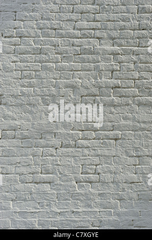 brick wall background painted white Stock Photo