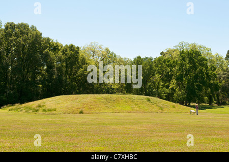 Mississippi, Natchez, Grand Village of the Natchez Indians, Great Sun's Mound Stock Photo