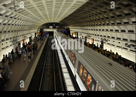 Washington DC Metro Smithsonian Station USA Stock Photo