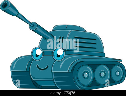 Illustration of a Military Tank Stock Photo