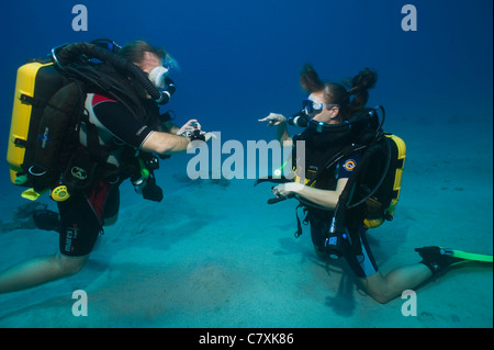 Rebreather Course, Safaga, Red Sea, Egypt Stock Photo