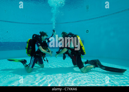 Rebreather Diving Course, Safaga, Red Sea, Egypt Stock Photo