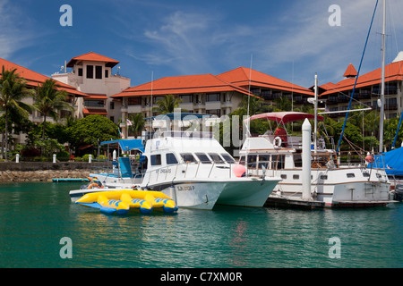 Sutera Harbour and the Magellan Sutera Hotel, Kota Kinabalu, Malaysian Borneo Stock Photo