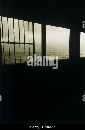 Sea view through the railing on the cruise ship Stock Photo - Alamy