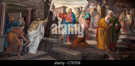 Milan - resurrection of Lazarus from San Giorgio church Stock Photo