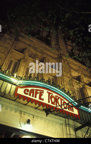 Argentina, Buenos Aires: Cafe Tortoni at night Stock Photo
