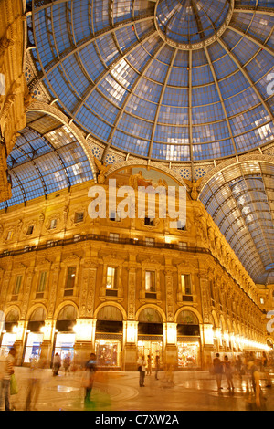 Milan - Vittorio Emanuele galleria in evening Stock Photo