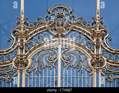 Paris - gold gate of Petit palace Stock Photo