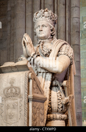 Paris - prayer of king Louis XVI from Saint Denis gothic cathedral Stock Photo