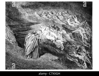 Love brought us to on death Caina waits the soul who split our life The Vision  Hell Dante Alighieri Gustave Doré divine comedy Stock Photo