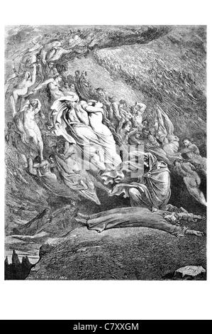 I through compassion fainting seem'd not far from death and like a corse fell to the ground The Vision of Hell Dante Alighieri Stock Photo
