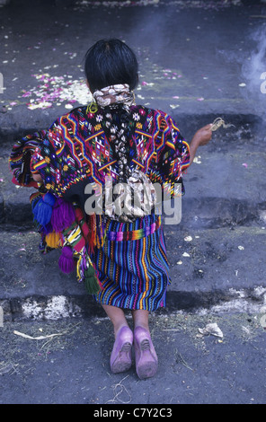 Guatemala, Chichicastenango, mayan ceremonies Stock Photo