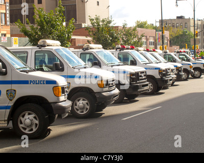 New York City Brooklyn police van Stock Photo