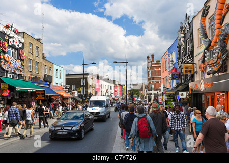 Shops on Camden High Street, Camden Town, North London, England, UK Stock Photo