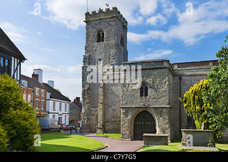 Holy Trinity Church in the village of Much Wenlock, Shropshire, England, UK Stock Photo