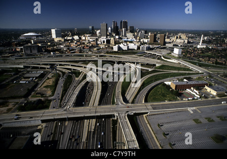 USA, Georgia, Atlanta, highways intersection Stock Photo