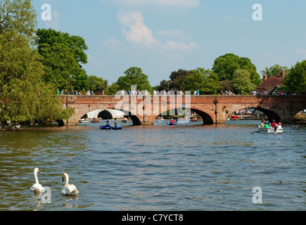 Tramway Bridge over the River Avon, Stratford-upon-avon, Warwickshire, England, United Kingdom Stock Photo