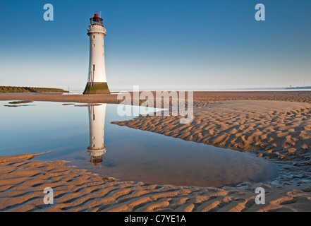 Perch Rock Lighthouse, New Brighton, The Wirral, Merseyside, England, UK Stock Photo