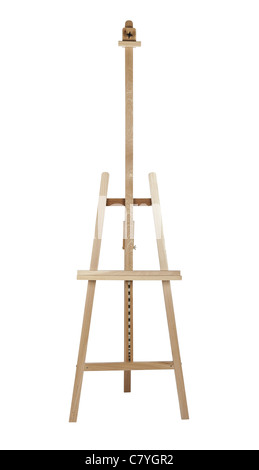 High quality artist easel isolated on white background Stock Photo