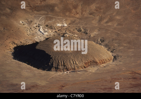 USA, Arizona, Meteor Crater, aerial view Stock Photo