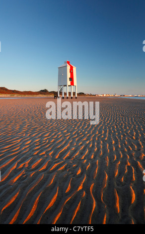 The Wooden Lighthouse. Burnham on Sea. Somerset. England. UK. Stock Photo