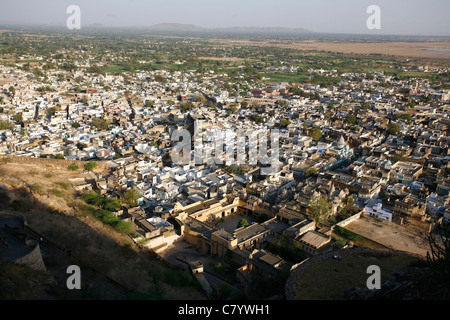 Aerial view of Kuchaman City. Picture by James Boardman. Stock Photo