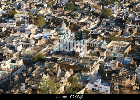 Aerial view of Kuchaman City.. Picture by James Boardman. Stock Photo