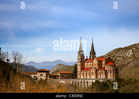 Cathedral Holy Church of San Salvador Santuario de Covadonga Asturias Spain Stock Photo