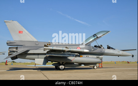 A Turkish Air Force F-16D Block 50 at the Izmir Air Show in Turkey. Stock Photo