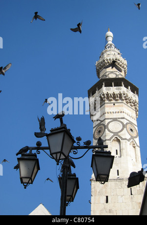 Umayyad mosque, Umayyaden Moschee Omajaden Moschee Syria, Syrien, Dasmskus, Damascus Minarette Stock Photo