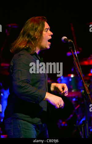 Alan Doyle sings for GREAT BIG SEA. a singing group from Canada, preforming at the SUNSET CENTER - CARMEL, CALIFORNIA Stock Photo