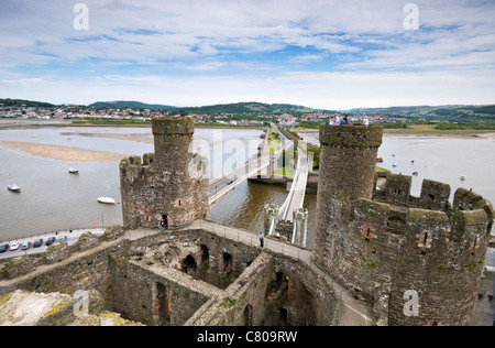 Conwy Castle in Conwy, North Wales Stock Photo