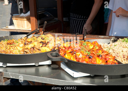 August 2011 - Czech Republic Prague - Stall selling stewed potatoes and vegetables Stock Photo