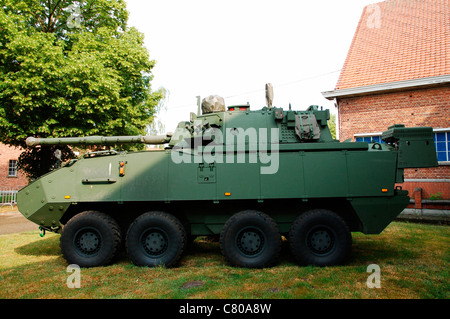 A Belgian Army Piranha IIIC with the LCTS-90 Cockerill Mk8 gun. Stock Photo