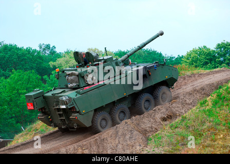 A Belgian Army Piranha IIIC with the LCTS-90 Cockerill Mk8 gun. Stock Photo