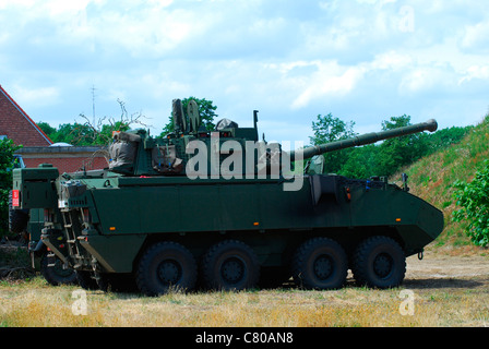 A Belgian Army Piranha IIIC with the LCTS-90 Cockerill Mk8 gun. Stock Photo