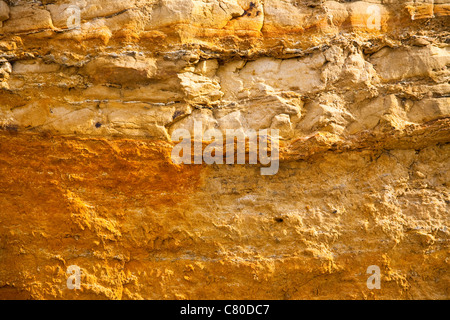 Abstract image of sandstone deposits near Sandown on the Islae of Wight, England Stock Photo