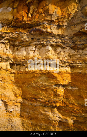 Abstract image of sandstone deposits near Sandown on the Isle of Wight, England Stock Photo
