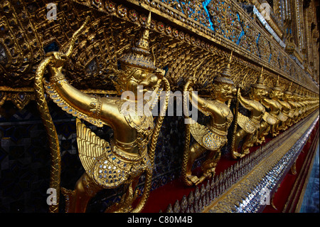 Thailand, Bangkok, Royal Grand Palace, Wat Phra Kaew Buddhist Temple Stock Photo