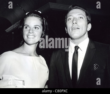 ANDY WILLIAMS US singer with first wife Claudine about 1968 Stock Photo ...