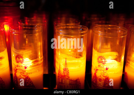 Candles Santuario de Covadonga Asturias Spain Stock Photo