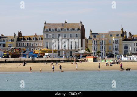 Seafront hotels on the promenade at Weymouth in Dorset England UK