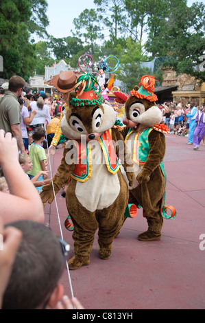 magic kingdom celebrate a dream come true parade chip'n'dale  the chipmunks Stock Photo