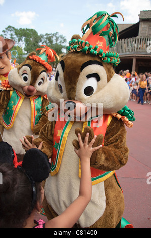 magic kingdom celebrate a dream come true parade chip'n'dale  the chipmunks Stock Photo