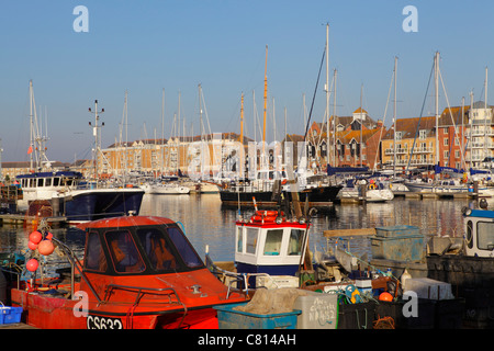 Inner Harbour Sovereign North Marina Moorings Eastbourne East Sussex UK GB Stock Photo