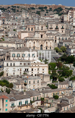 View of the baroque town of Modica, Sicily, Sicilia, Italy Stock Photo