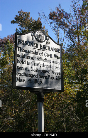 PRISONER EXCHANGE Thousands of Civil War soldiers, including many held in Confederate prison at Salisbury, were exchanged here Stock Photo