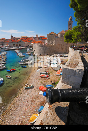 Dubrovnik harbor, Croatia Stock Photo