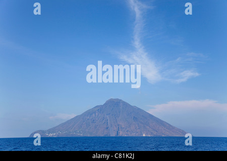 Stromboli, active volcano, Eolie, Aeolian Islands, Sicily, Sicilia, Italy Stock Photo