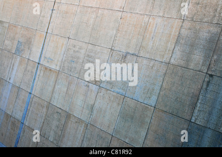 massive concrete wall on the side of Hoover Dam spillway Stock Photo